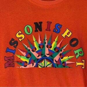 Vintage 90s Missoni Sport Orange Graphic T-Shirt